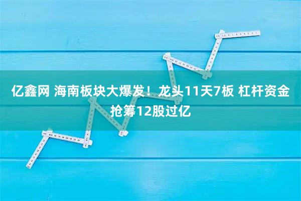 亿鑫网 海南板块大爆发！龙头11天7板 杠杆资金抢筹12股过亿