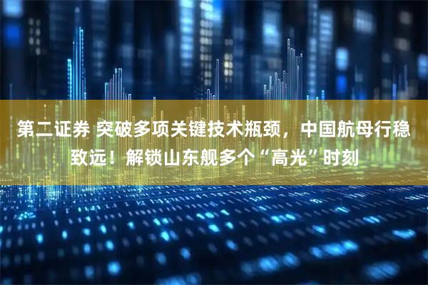 第二证券 突破多项关键技术瓶颈，中国航母行稳致远！解锁山东舰多个“高光”时刻